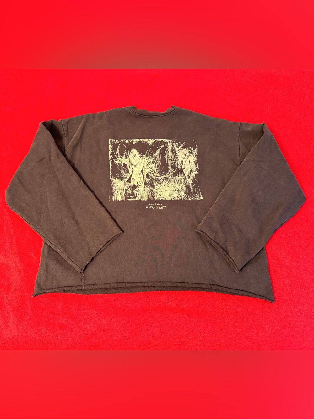 Stray Rats/Neto Rabia Heavyweight Cropped Sweatshirt Unisex Size XL 2021 Y2K